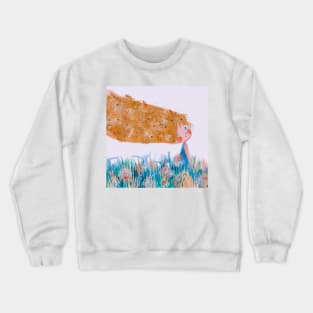 Floral Tresses of Resilience: Lily's Journey of Growth and Inspiration Crewneck Sweatshirt